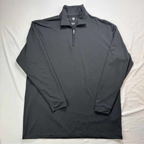 Nike Golf Fit Dry Black Quarter-Zip Sweatshirt - Picture 1 of 13
